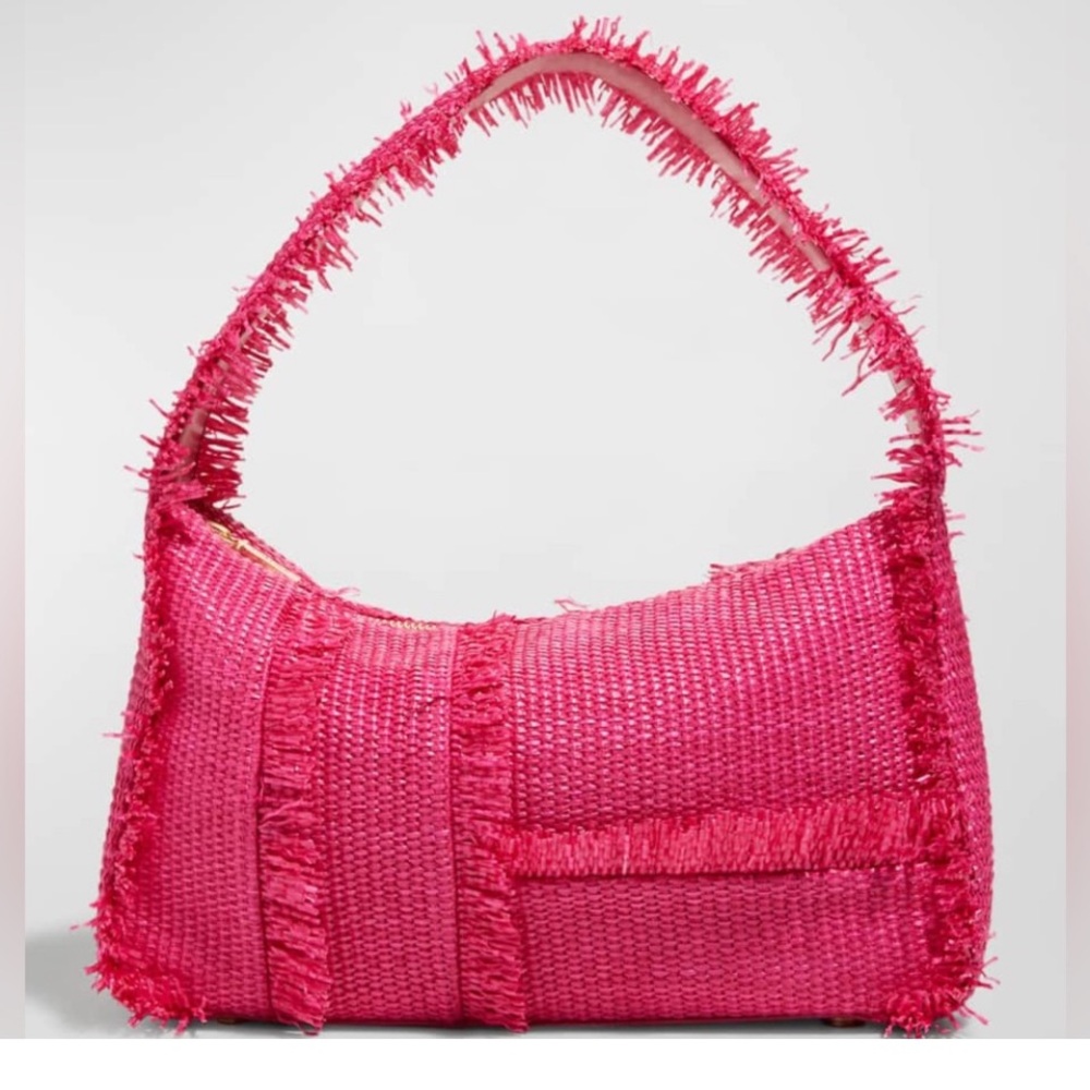 Cult Gaia Malfi Mini Fringe Straw Shoulder Bag, brand new with tags